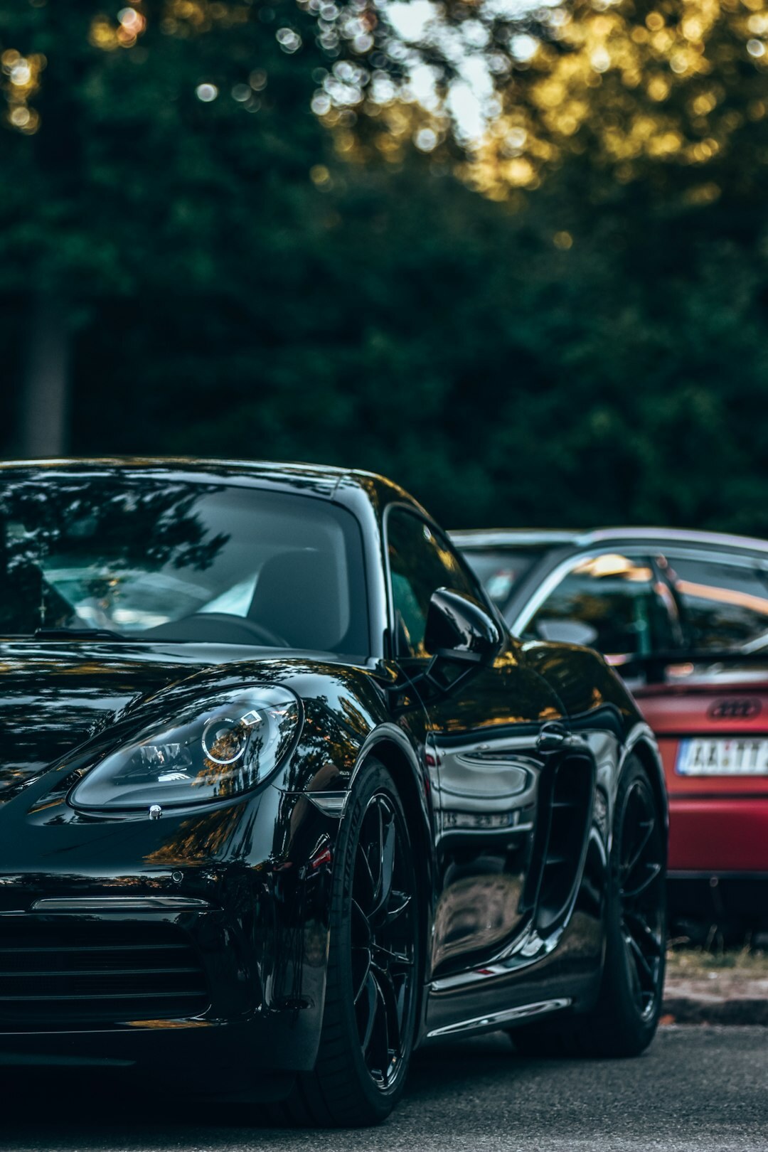 luxury car parked stylishly