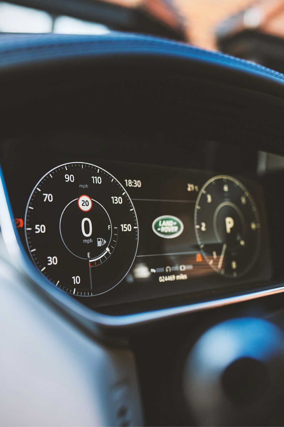 car dashboard with tech