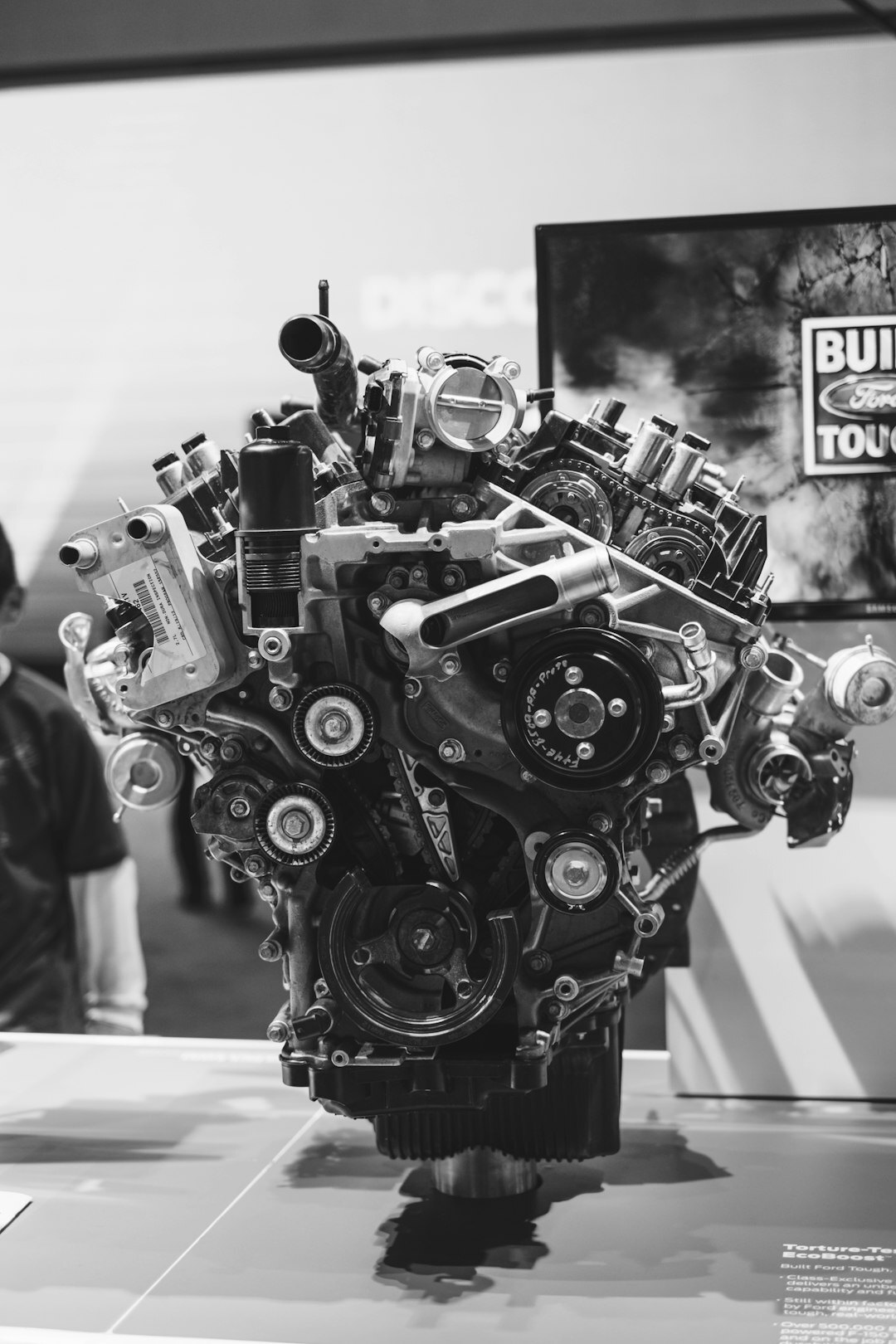 close up car engine